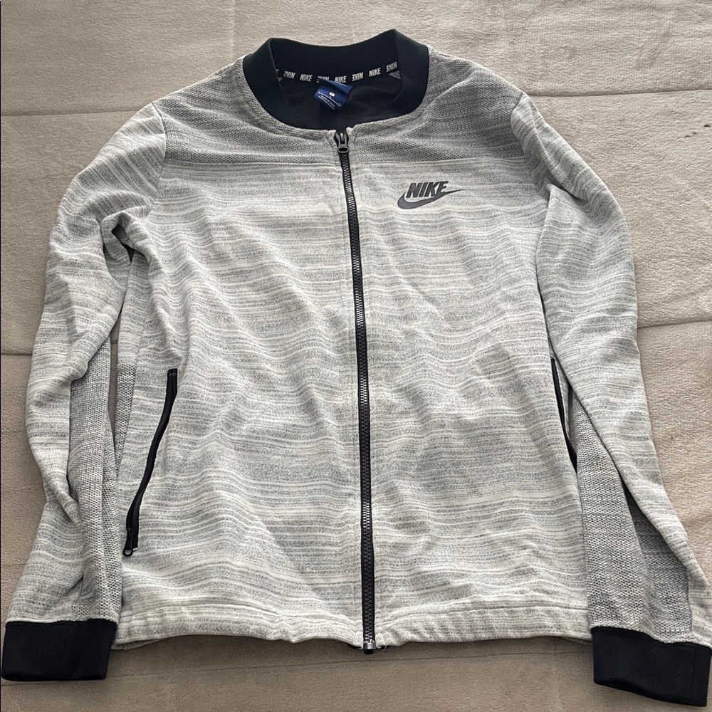 Nike Heather Gray Full-Zip Jacket